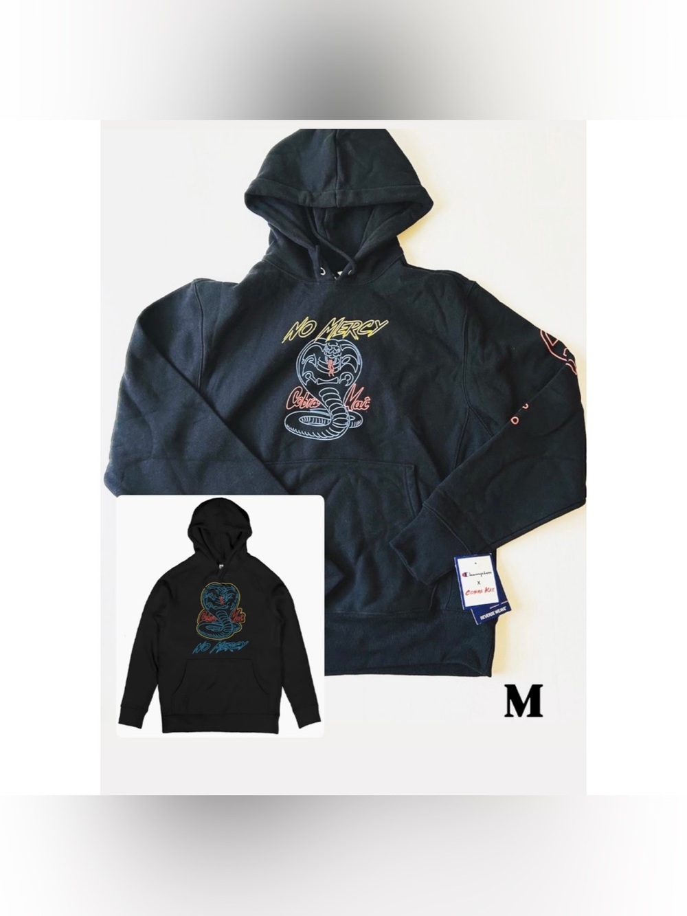 Champion X Cobra Kai No Mercy Pullover Hoodie Men’s Size M